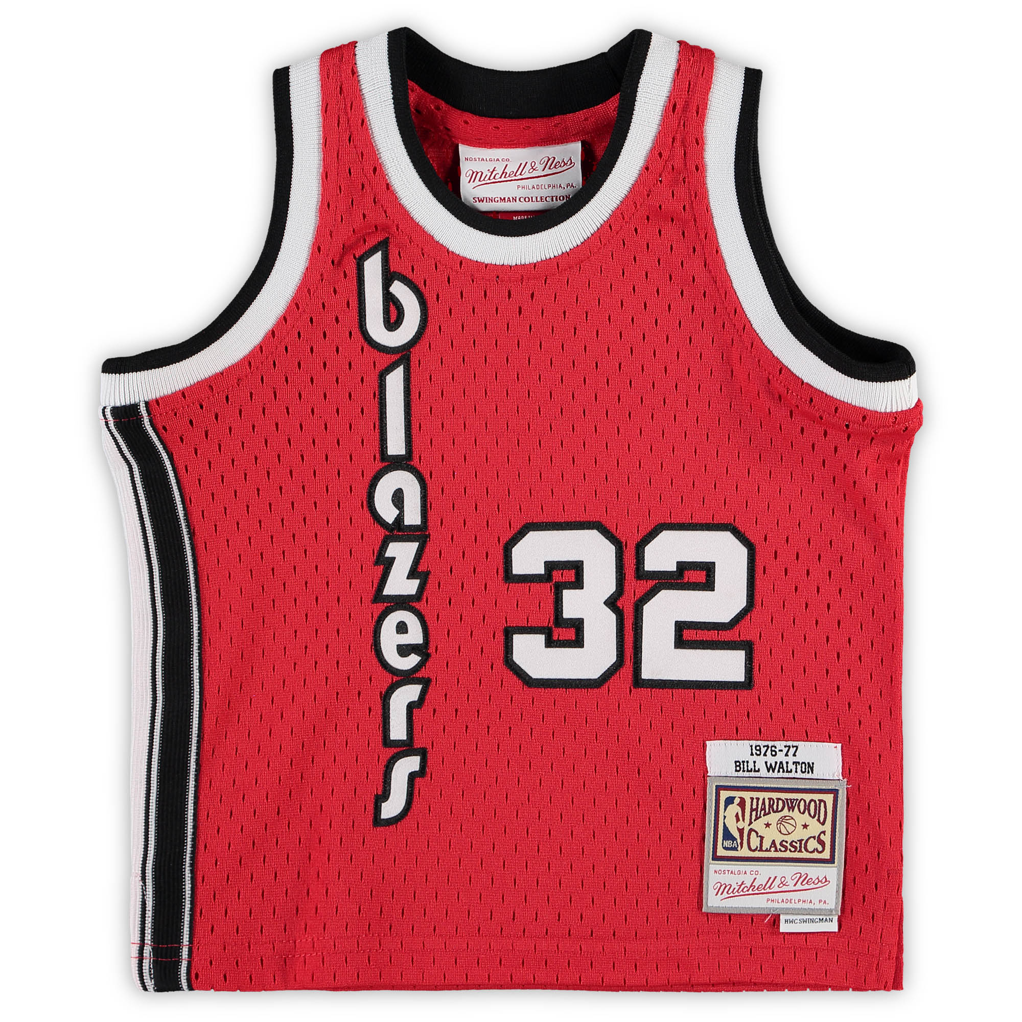 Alternative view of Bill Walton Portland Trail Blazers Mitchell & Ness Infant 1976/77 Hardwood Classics Retired Player Basketball Jersey - Red