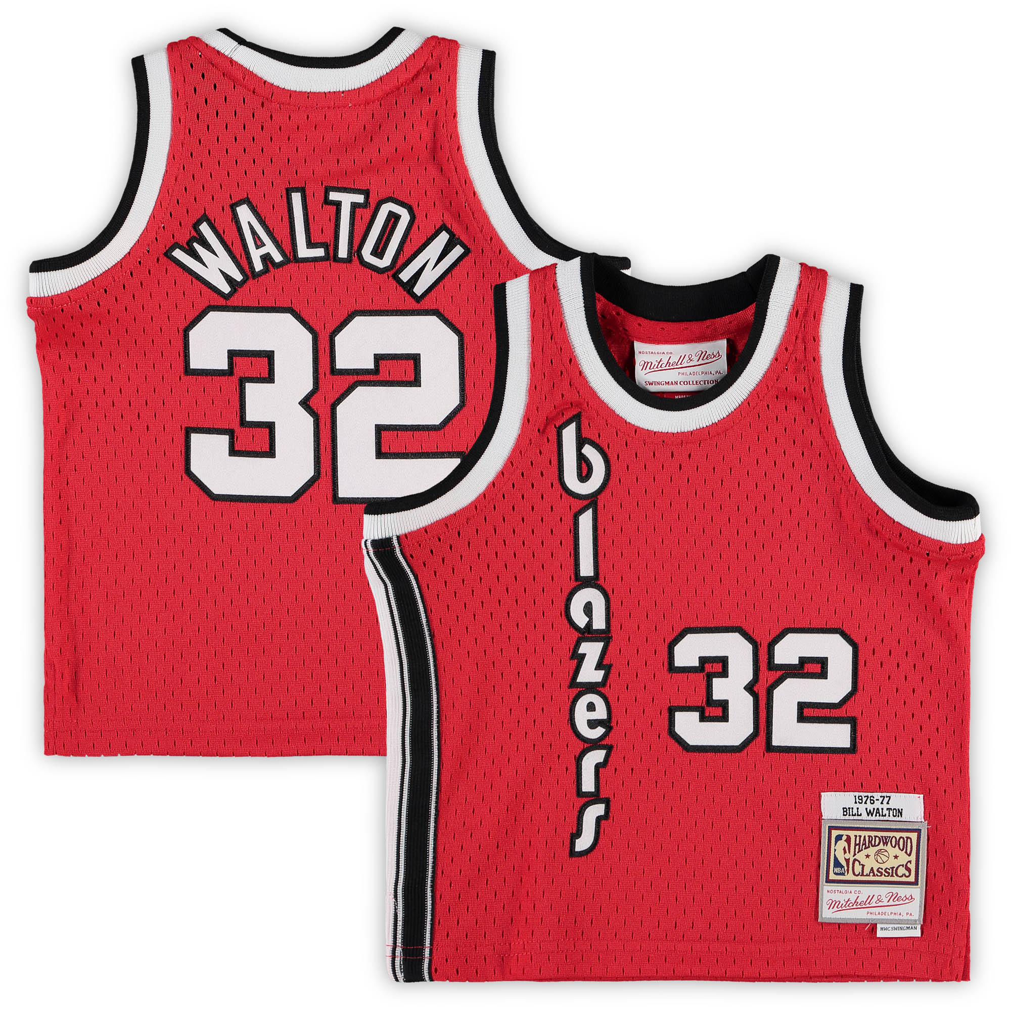 Bill Walton Portland Trail Blazers Mitchell & Ness Infant 1976/77 Hardwood Classics Retired Player Basketball Jersey - Red
