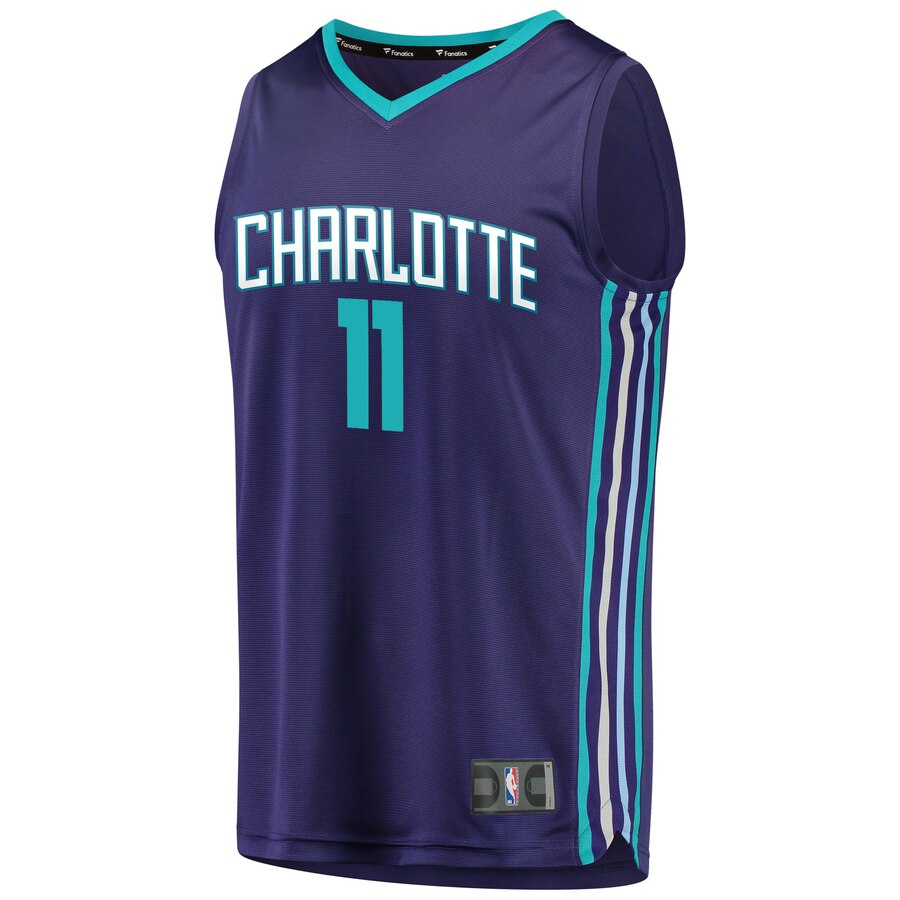 Alternative view of Bismack Biyombo Charlotte Hornets Fanatics Branded Fast Break Replica Player Basketball Jersey - Statement Edition - Purple