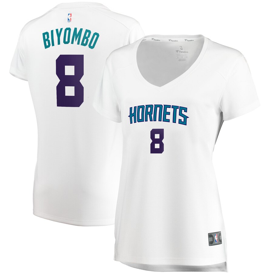 Bismack Biyombo Charlotte Hornets Fanatics Branded Women's Fast Break Player Basketball Jersey - Association Edition - White