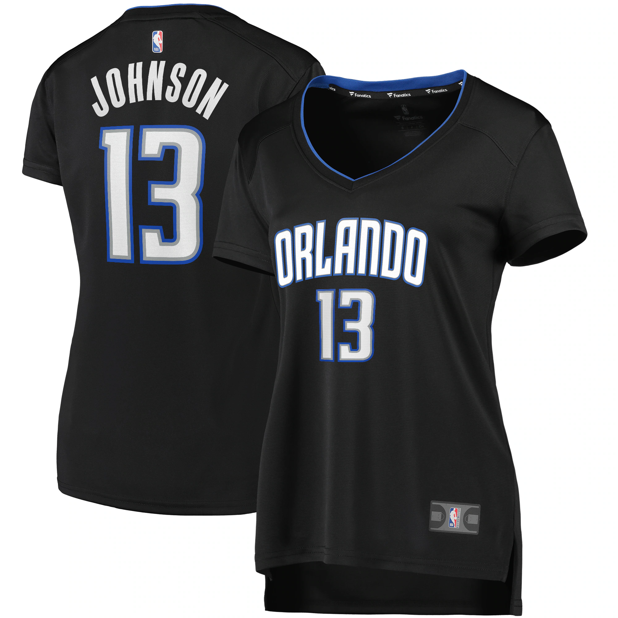 Alternative view of Bj Johnson Orlando Magic Fanatics Branded Women’s Fast Break Player Jersey – Statement Edition – Black
