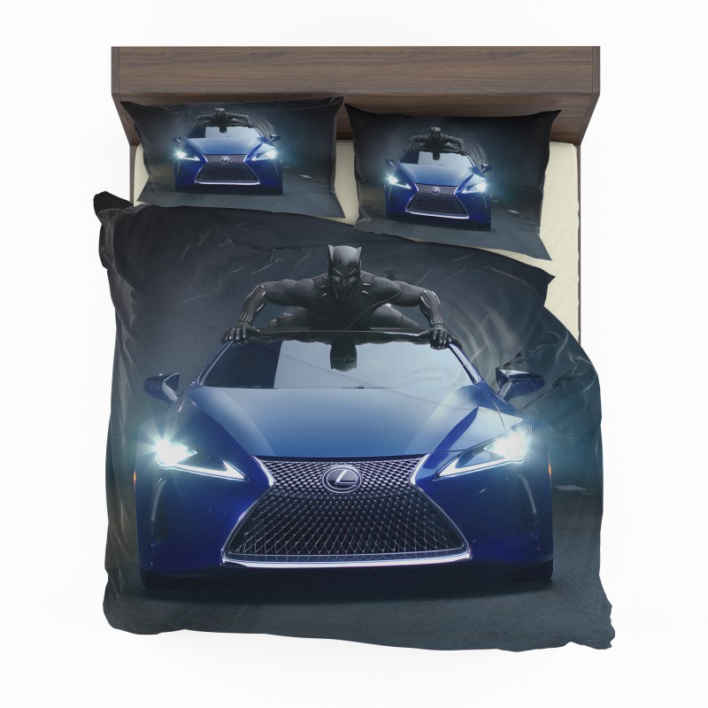 Alternative view of Black Panther Lexus LC Bedding Set - Custom Bedding Set