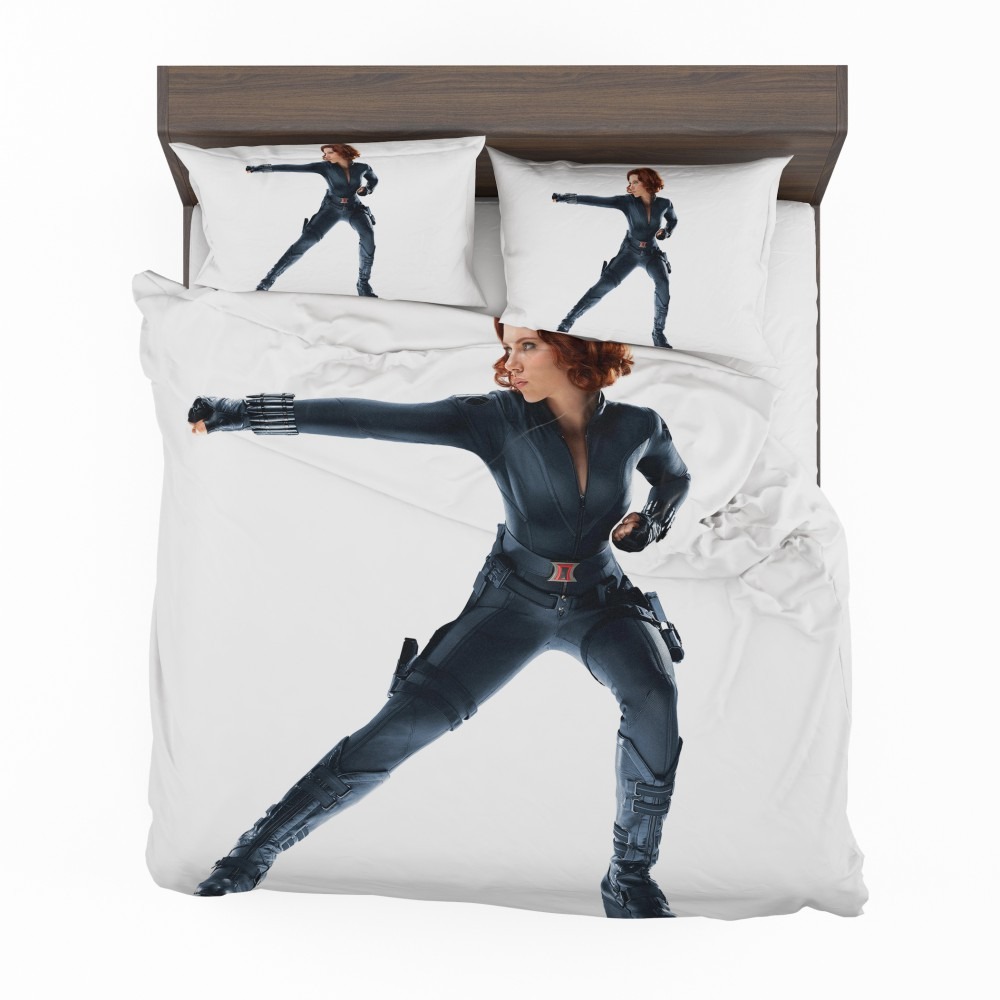 Alternative view of Black Widow In The Avengers Movie Scarlett Johansson Bedding Set - Custom Bedding Set