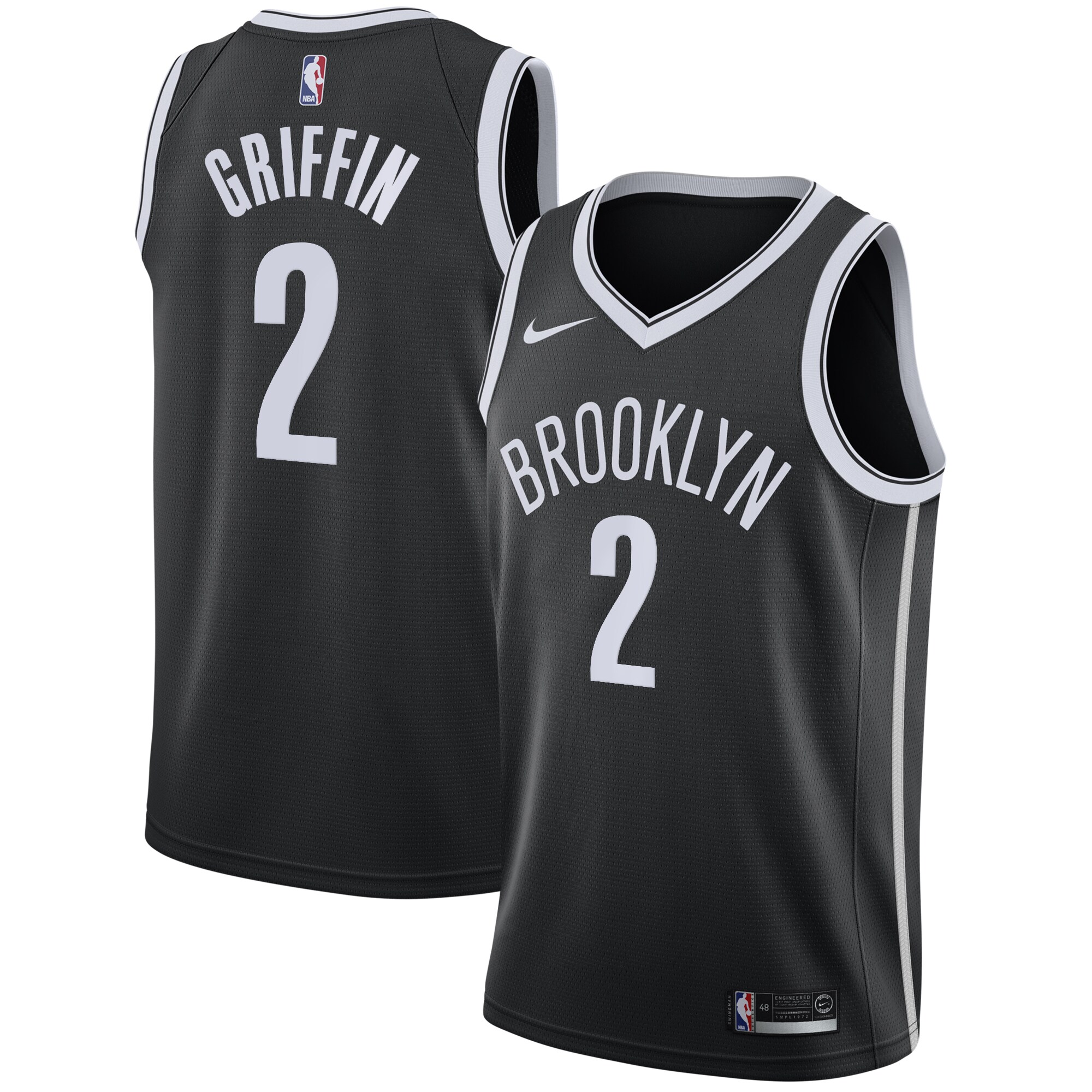 Alternative view of Blake Griffin Brooklyn Nets 2020/21 Swingman Jersey Black - Icon Edition