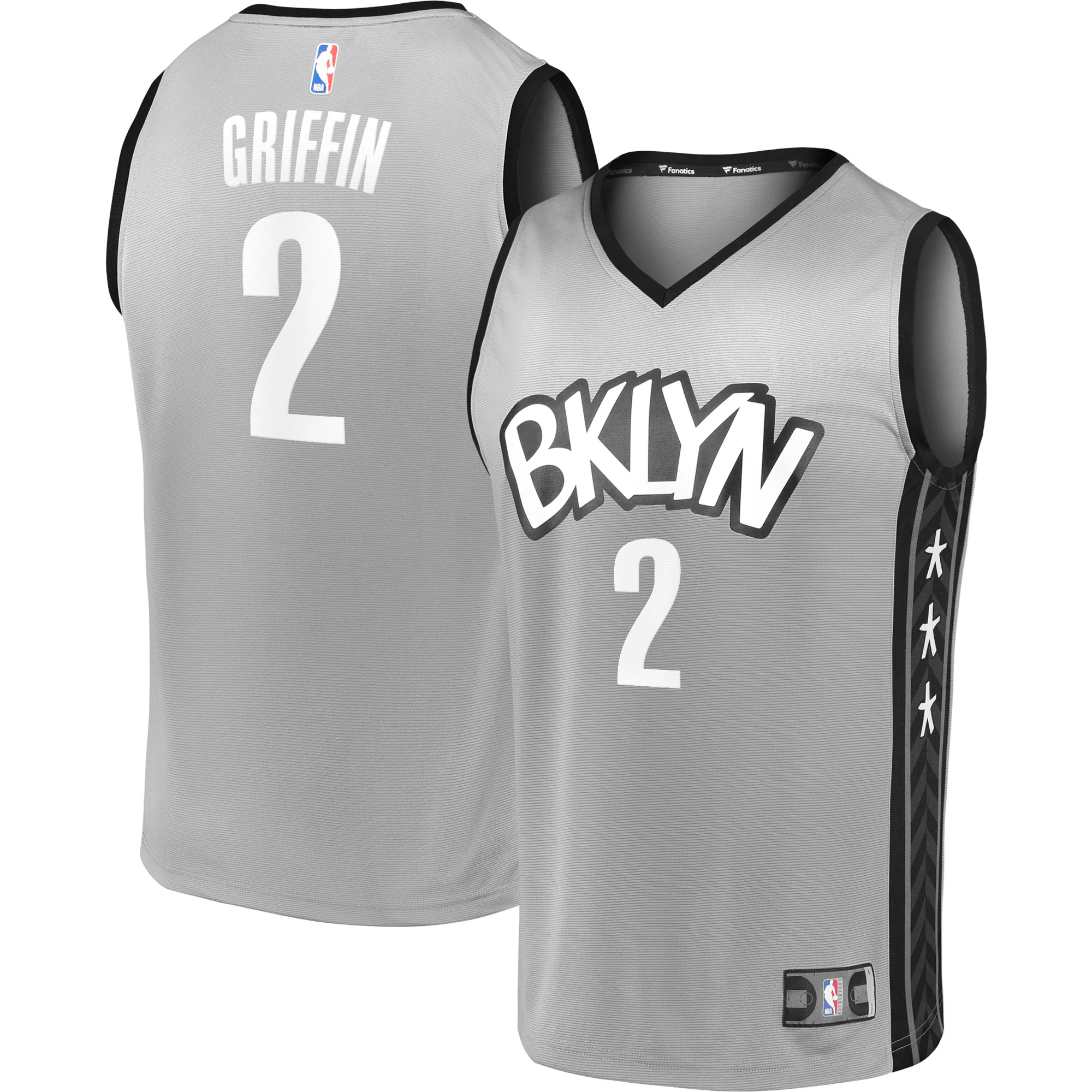 Alternative view of Blake Griffin Brooklyn Nets Fanatics Branded 2020/21 Fast Break Replica Player Basketball Jersey - Statement Edition - Charcoal
