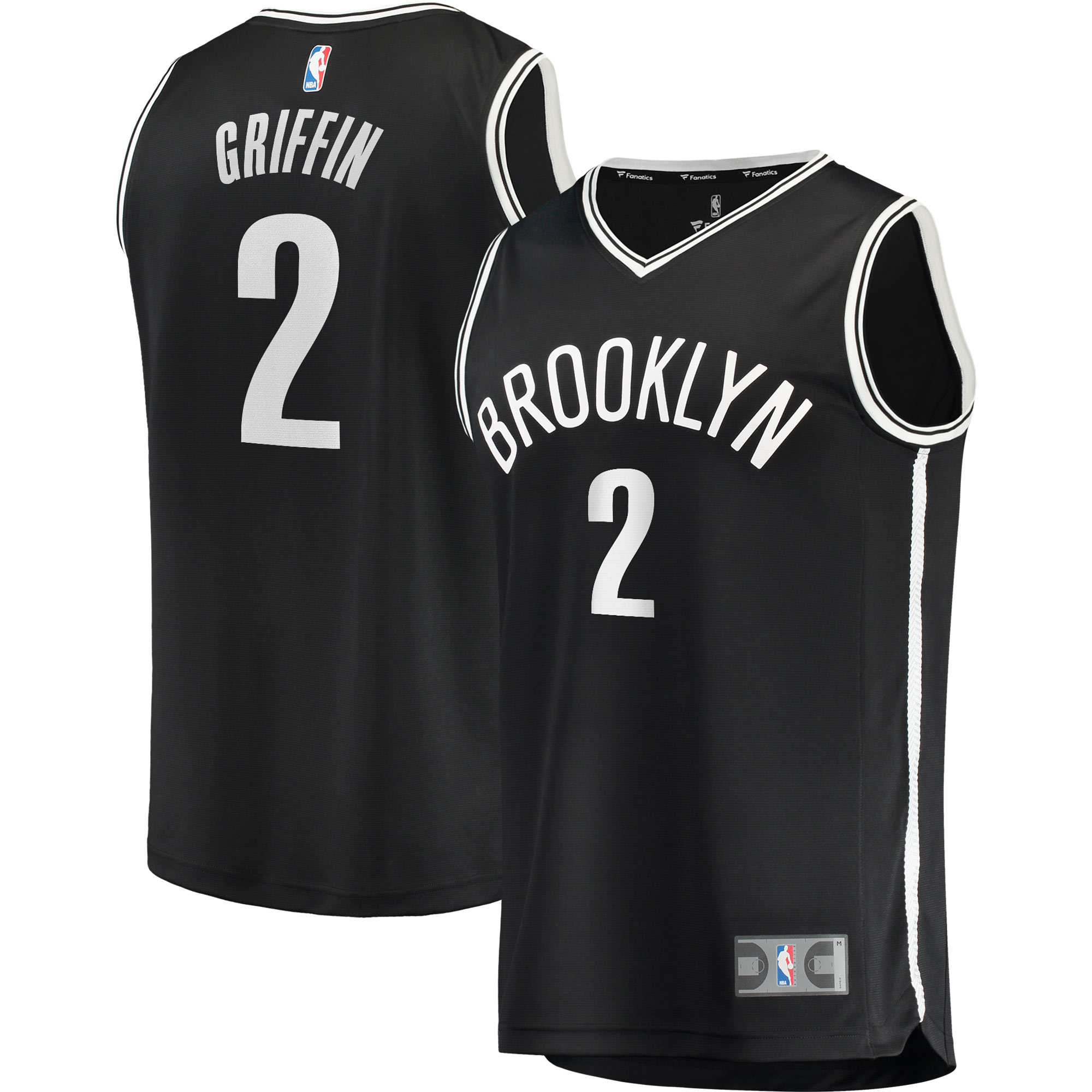 Alternative view of Blake Griffin Brooklyn Nets Fanatics Branded Youth 2020/21 Fast Break Replica Player Basketball Jersey - Icon Edition - Black