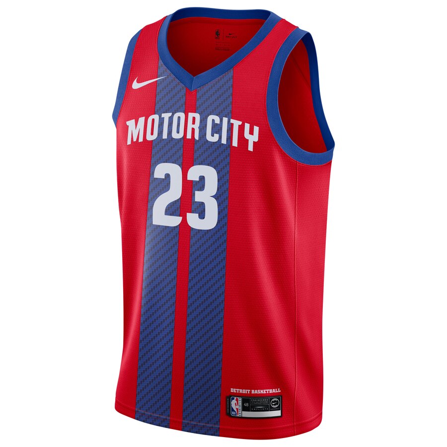 Alternative view of Blake Griffin Detroit Pistons 2019/20 Finished Swingman Basketball Jersey Red – City Edition