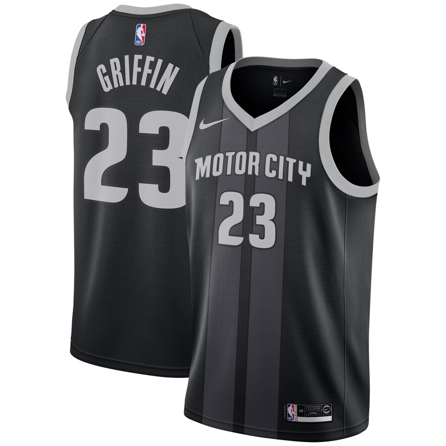 Blake Griffin Detroit Pistons City Edition Swingman Basketball Jersey - Black