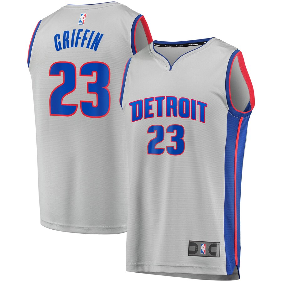 Blake Griffin Detroit Pistons Fanatics Branded 2019/20 Fast Break Replica Basketball Jersey - Statement Edition - Gray