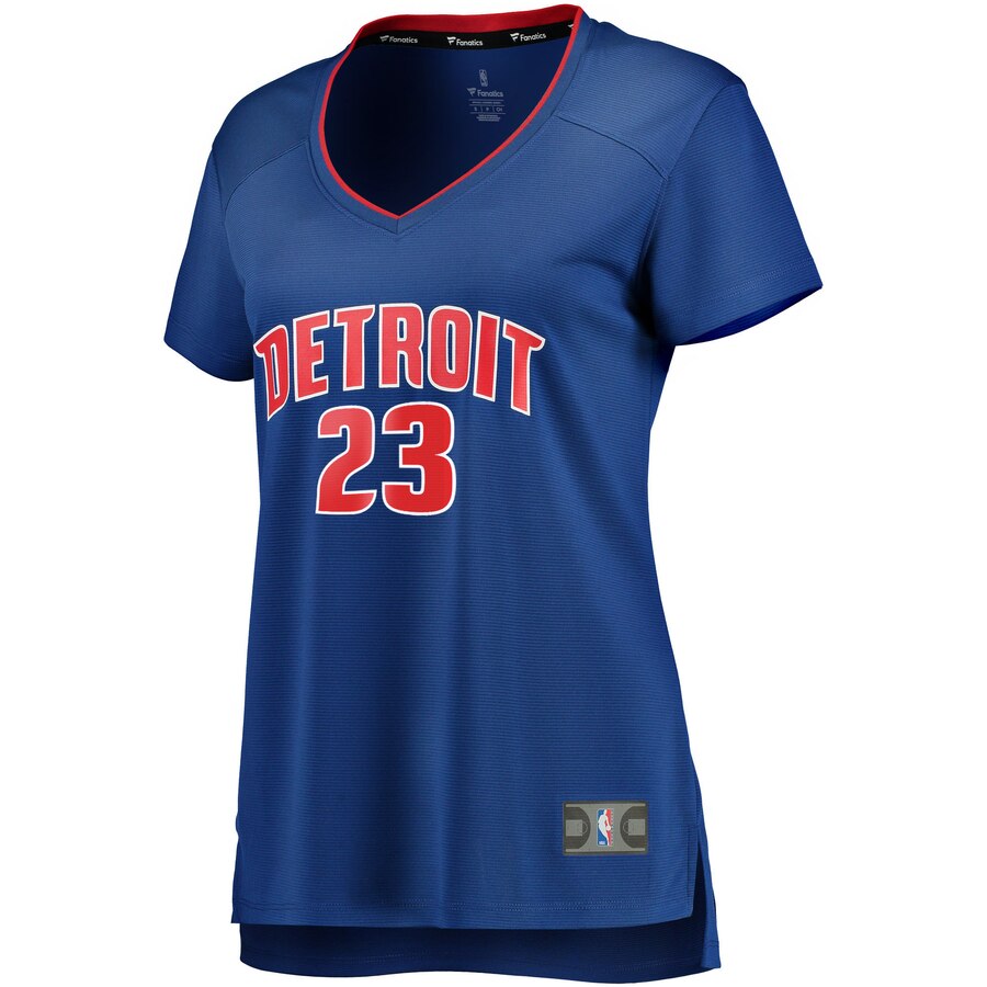 Alternative view of Blake Griffin Detroit Pistons Fanatics Branded Women's Fast Break Replica Basketball Jersey Blue - Icon Edition