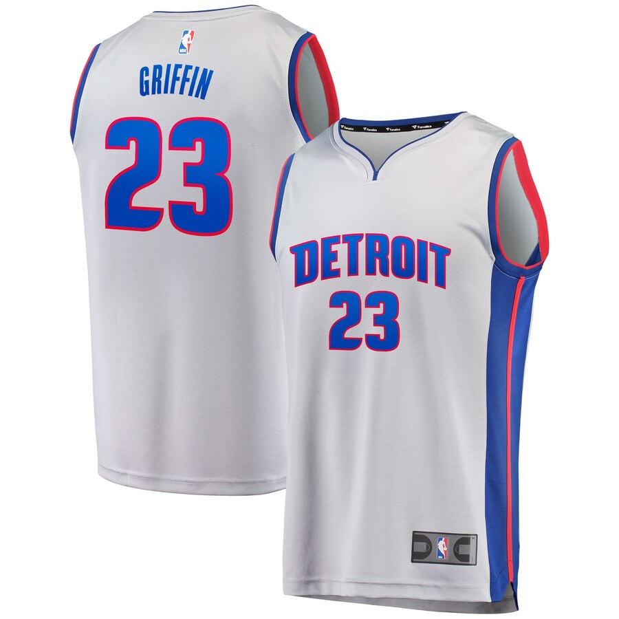 Blake Griffin Detroit Pistons Fanatics Branded Youth Fast Break Basketball Jersey - Statement Edition - Silver