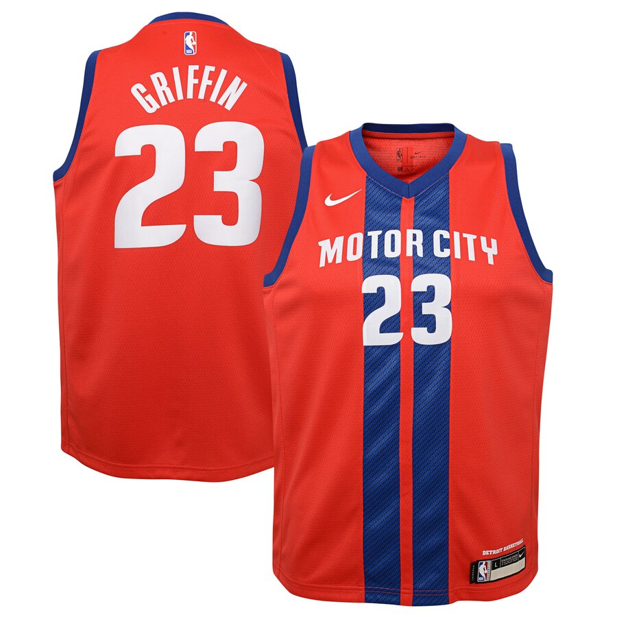 Blake Griffin Detroit Pistons Youth Swingman Basketball Jersey Red - City Edition