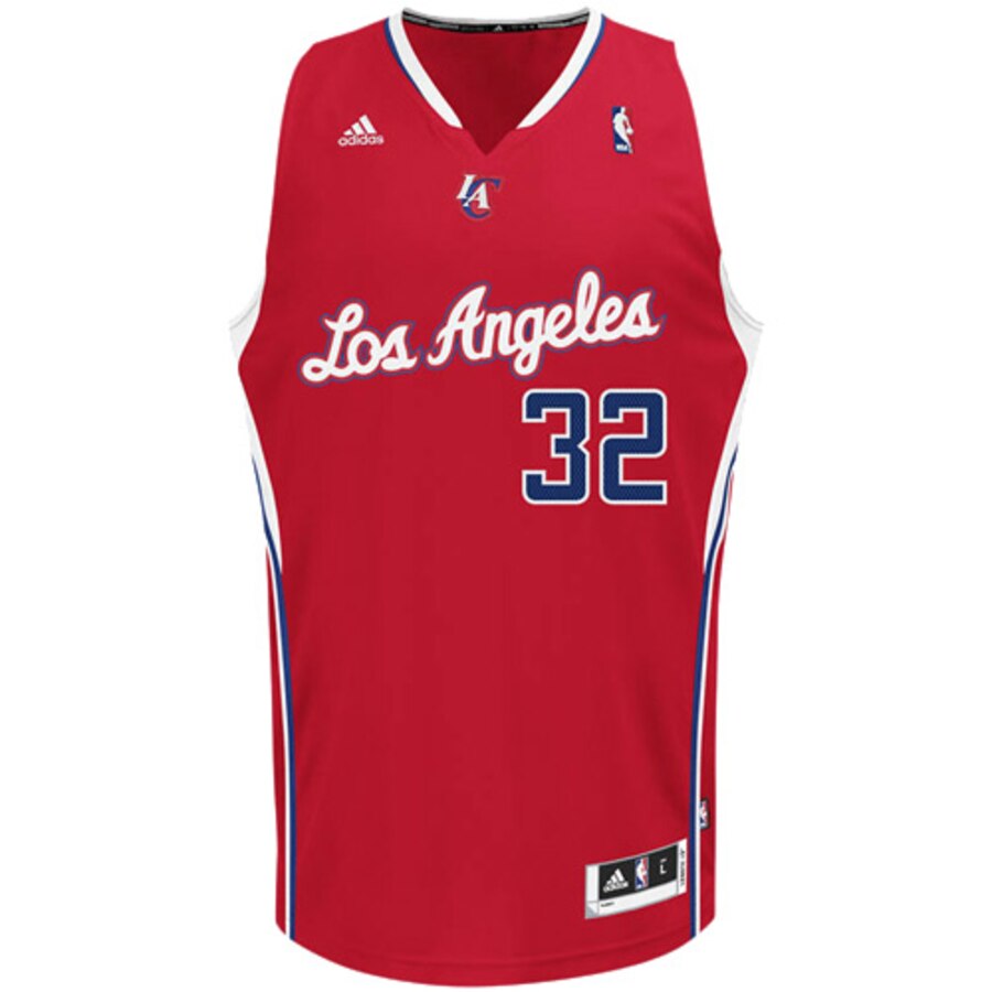 Alternative view of Blake Griffin La Clippers Adidas Swingman Road Basketball Jersey - Red