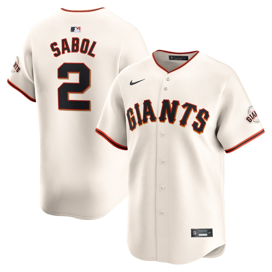 Blake Sabol 2 San Francisco Giants Home Limited Player Men Baseball Jersey - Cream 