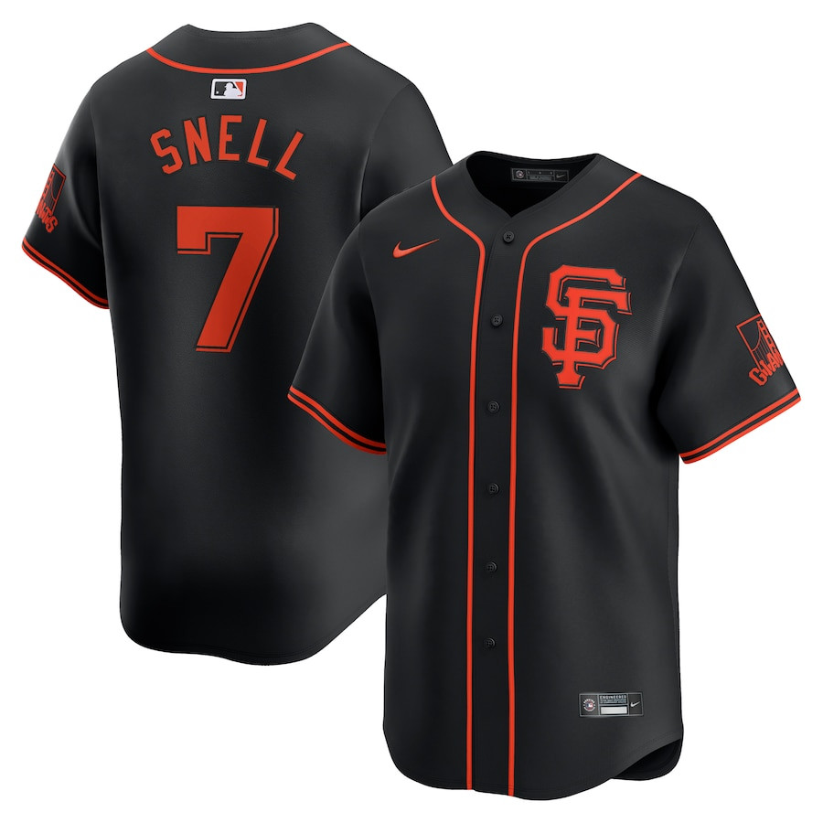 Blake Snell 7 San Francisco Giants Alternate Limited Men Baseball Jersey - Black 