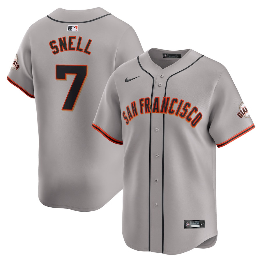 Blake Snell 7 San Francisco Giants Away Limited Men Baseball Jersey - Gray 