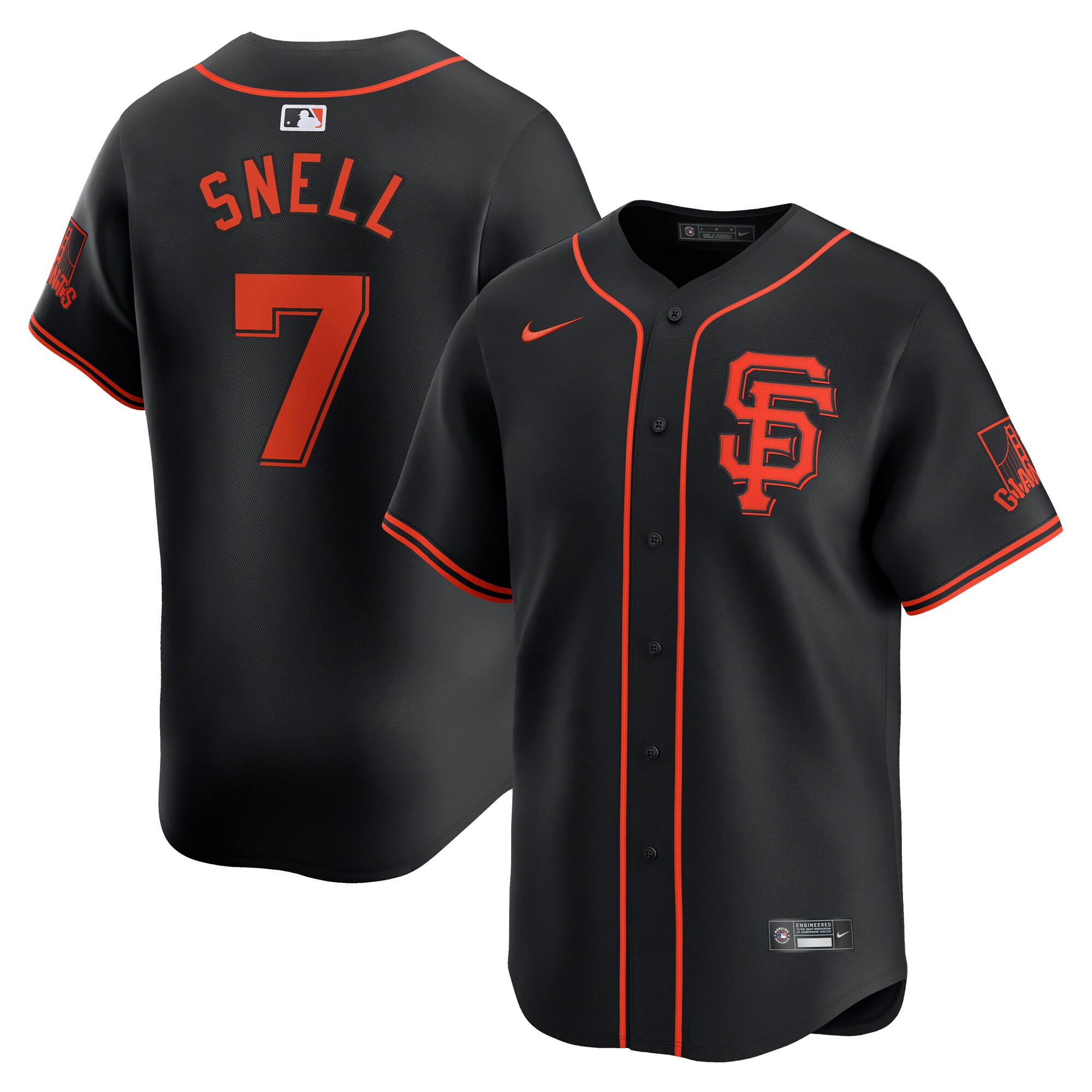 Blake Snell San Francisco Giants Alternate Limited Baseball Jersey - Black
