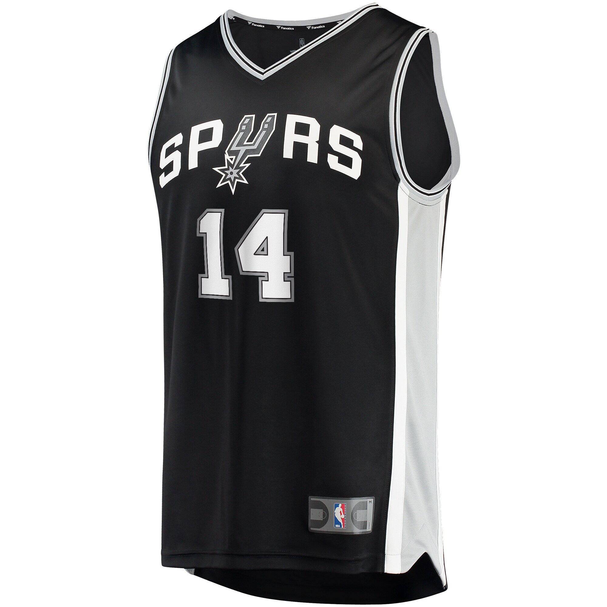 Alternative view of Blake Wesley San Antonio Spurs Fanatics Fast Break Replica Player Basketball Jersey - Icon Edition - Black