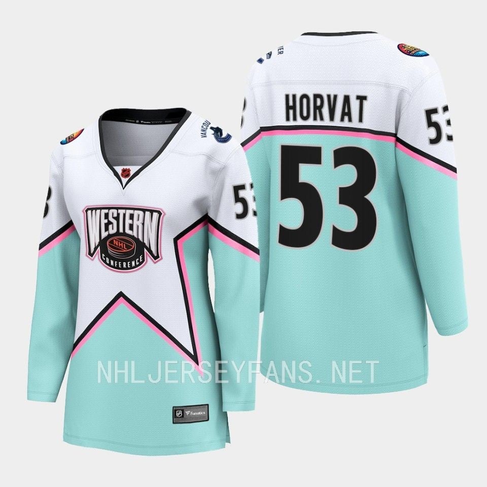 Bo Horvat 53 Vancouver Canucks 2023 All-Star Game Hockey Jersey White Equipment - JS284 