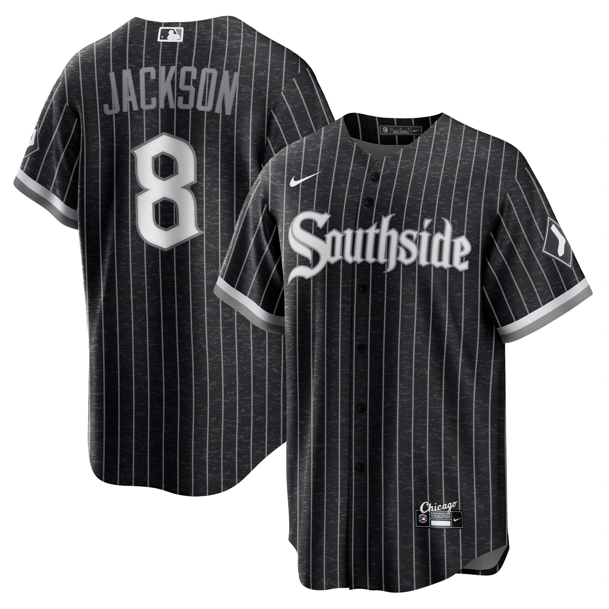 Alternative view of Bo Jackson Chicago White Sox City Connect Replica Player Jersey - Black