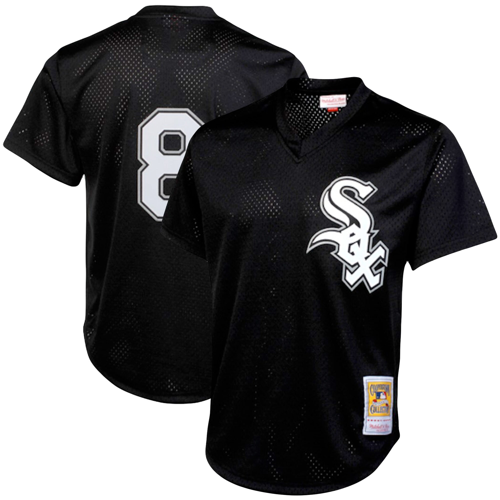Alternative view of Bo Jackson Chicago White Sox Mitchell & Ness Cooperstown Collection Big & Tall Mesh Batting Practice Jersey – Black