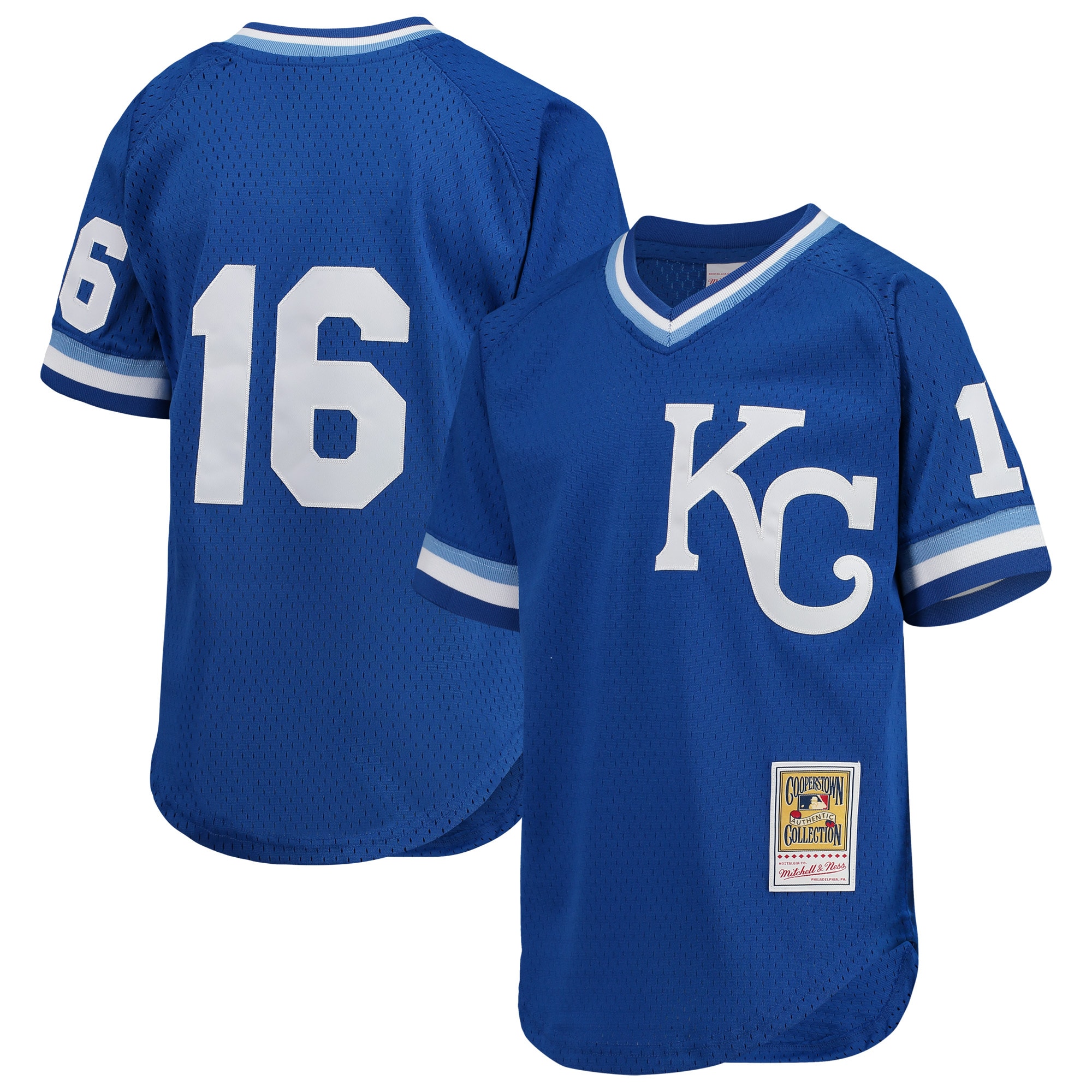 Bo Jackson Kansas City Royals Mitchell & Ness Youth Cooperstown Collection Mesh Batting Practice Jersey - Royal