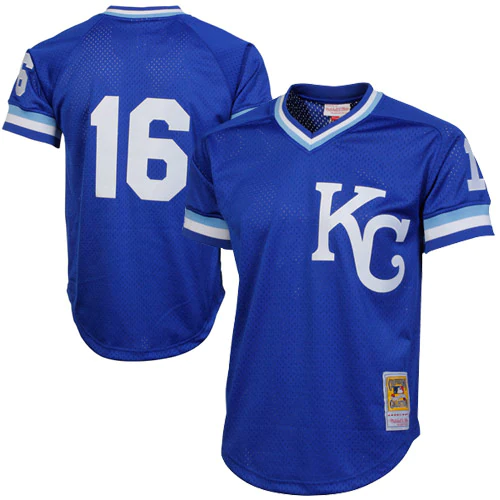 Bo Jackson Kansas City Royals Mitchell & Ness 1989 Authentic Cooperstown Collection Batting Mesh Practice Jersey – Royal