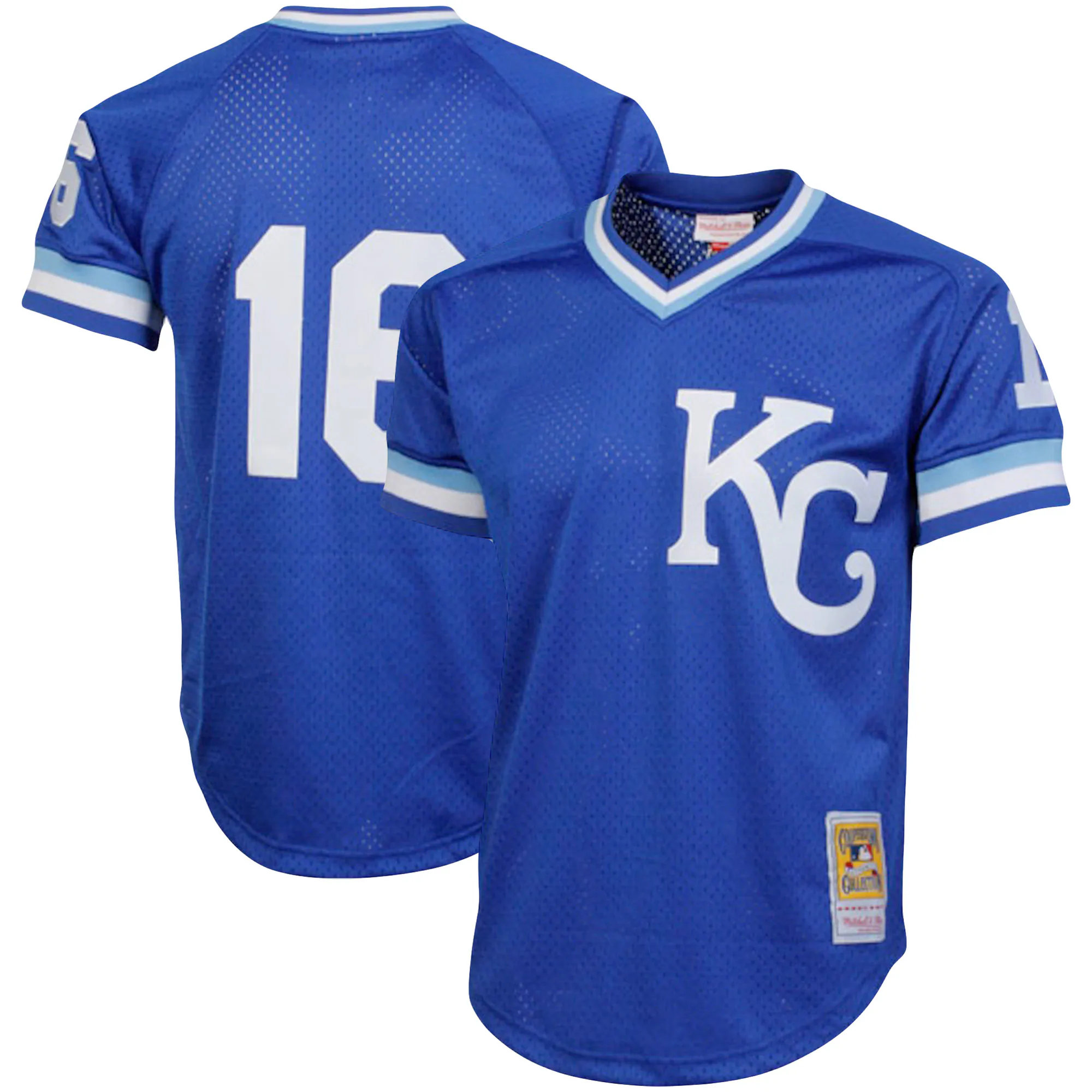 Alternative view of Bo Jackson Kansas City Royals Mitchell & Ness Cooperstown Collection Big & Tall Mesh Batting Practice Jersey – Royal