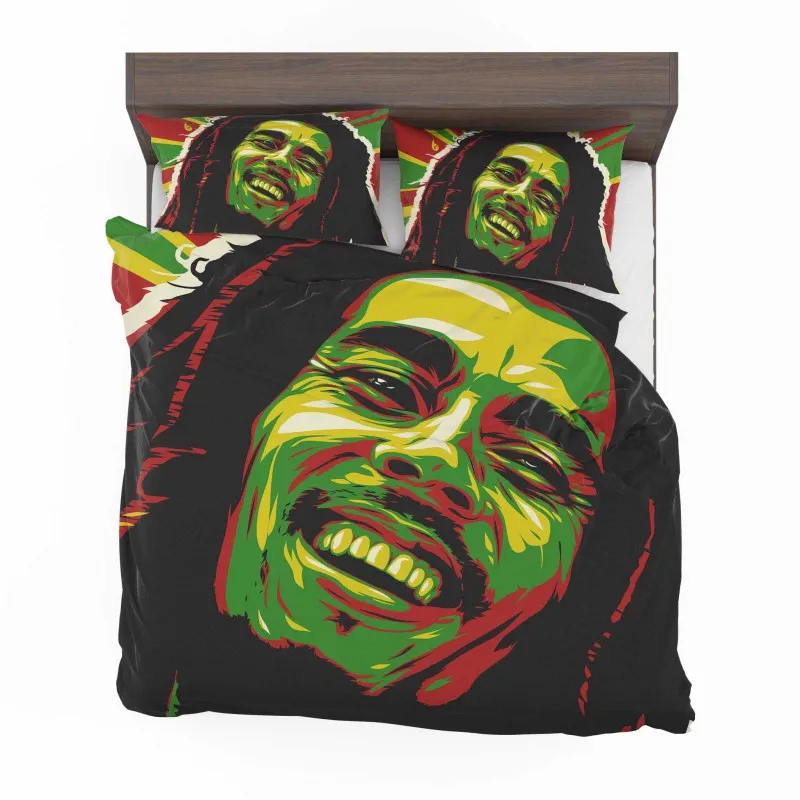 Alternative view of Bob Marleys Abstract Rhapsody Bedding Set - Custom Bedding Set
