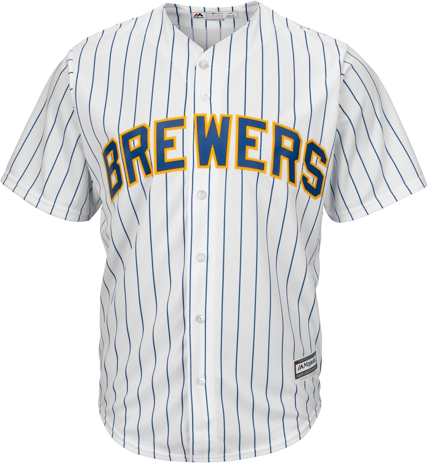 Alternative view of Bob Uecker 9 Milwaukee Brewers Men's White Jersey 