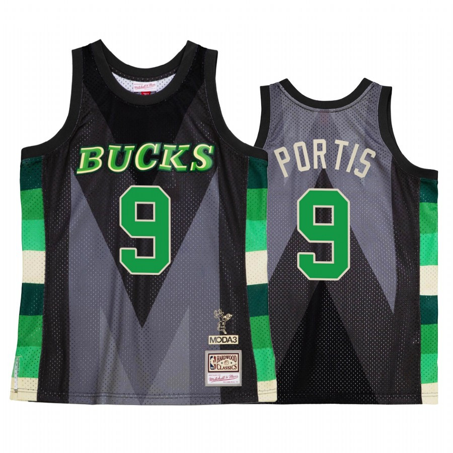 Bobby Portis 9 Milwaukee Bucks My Town Moda 3 Basketball Jersey Black - JS446 