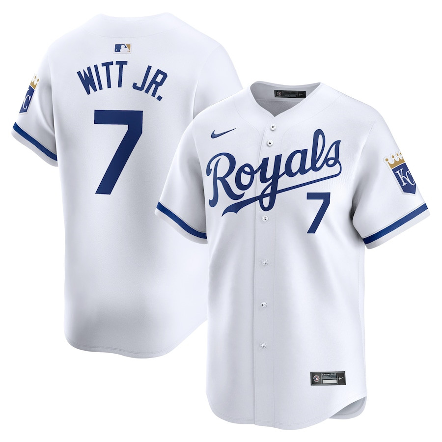 Bobby Witt Jr. 7 Kansas City Royals Home Limited Player Men Jersey - White 
