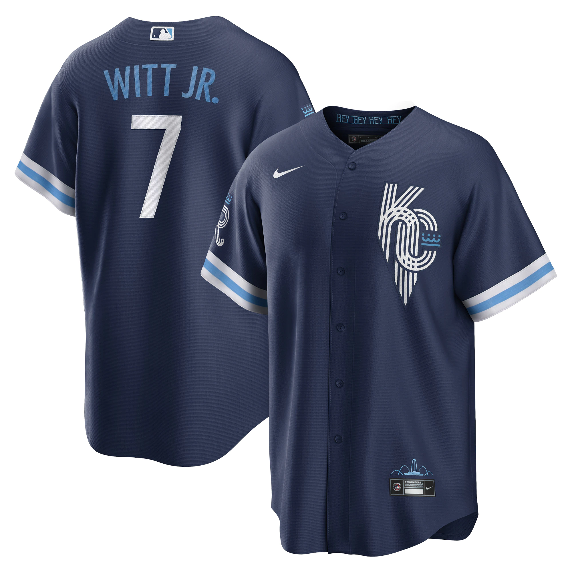 Bobby Witt Jr. Kansas City Royals 2022 City Connect Replica Player Baseball Jersey - Navy