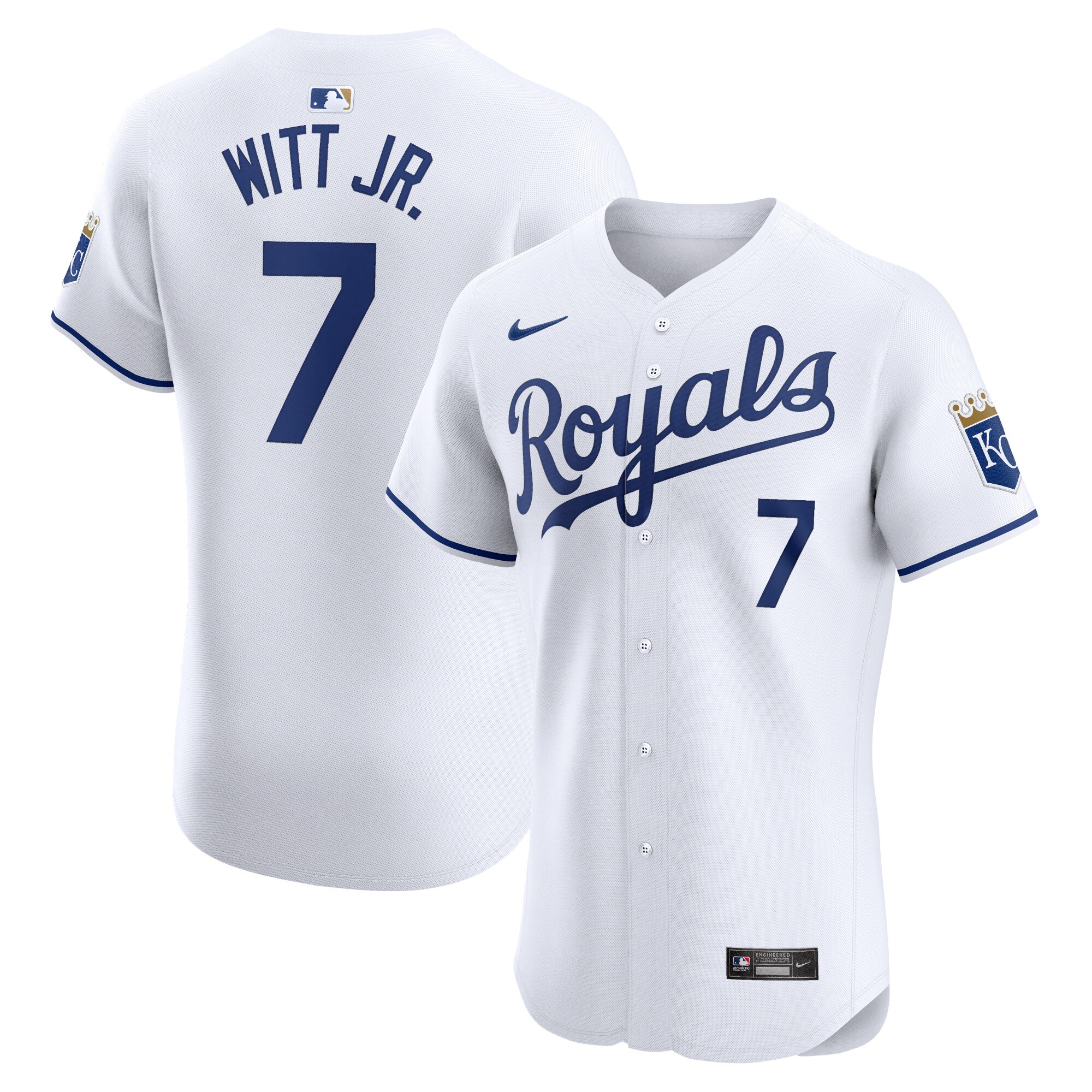 Bobby Witt Jr. Kansas City Royals Home Elite Player Baseball Jersey - White