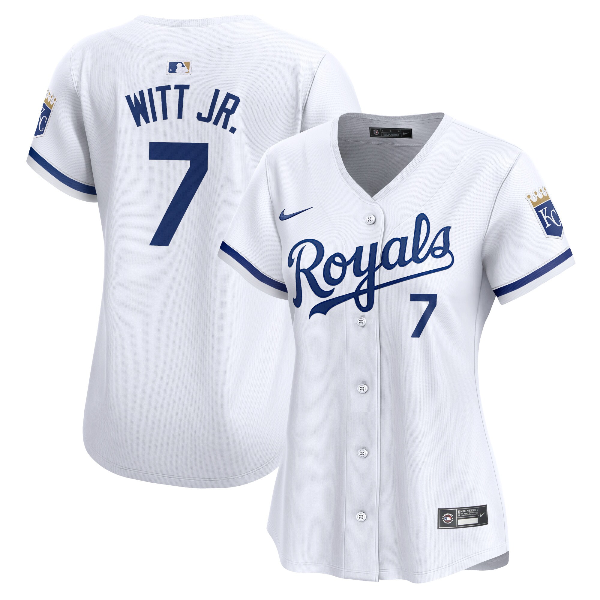 Bobby Witt Jr. Kansas City Royals Women's Home Limited Player Baseball Jersey - White