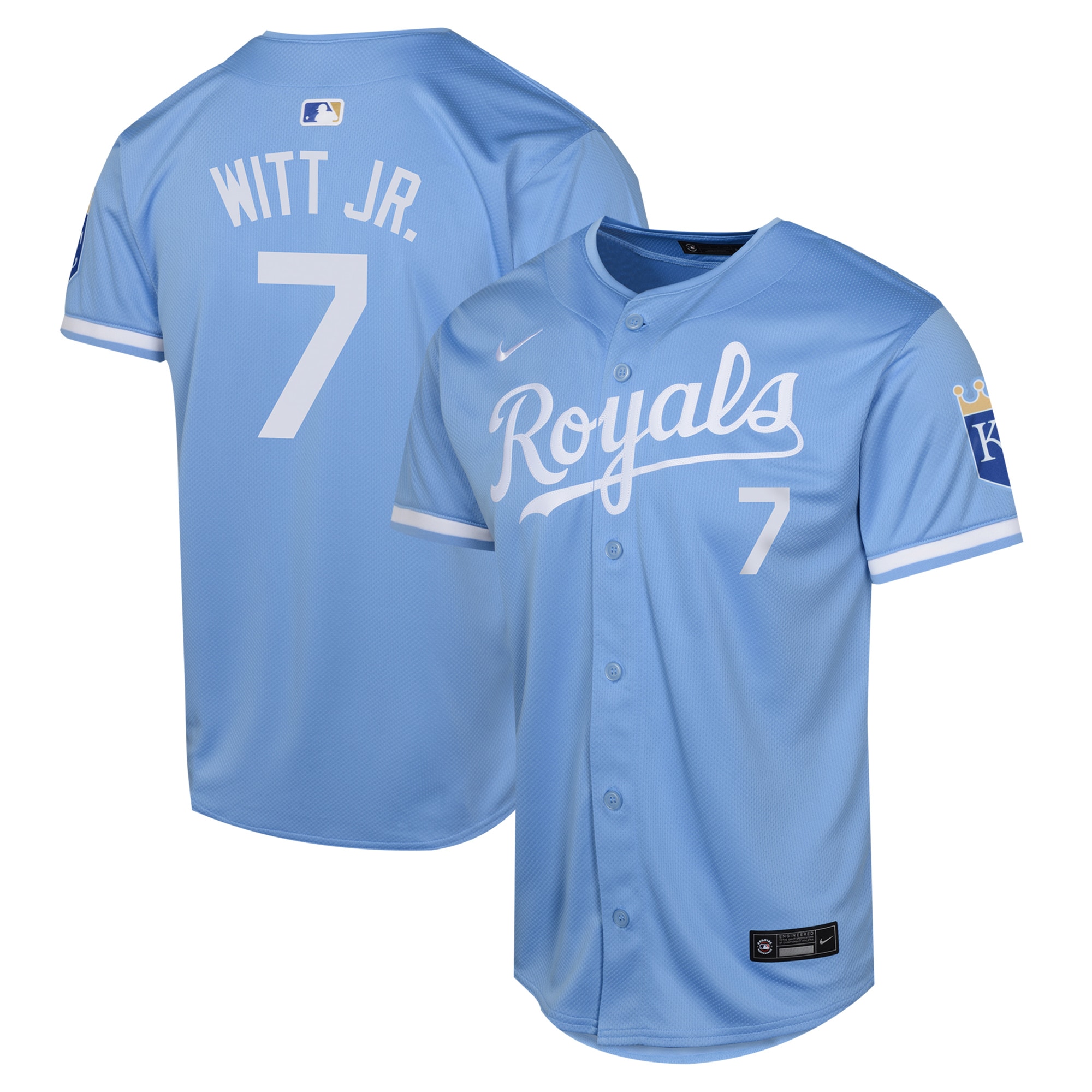Bobby Witt Kansas City Royals Youth Alternate Limited Player Baseball JerseyÃƒâ€šÃ‚Â ÃƒÂ¢Ã¢â€šÂ¬Ã¢â‚¬Å“ Light Blue