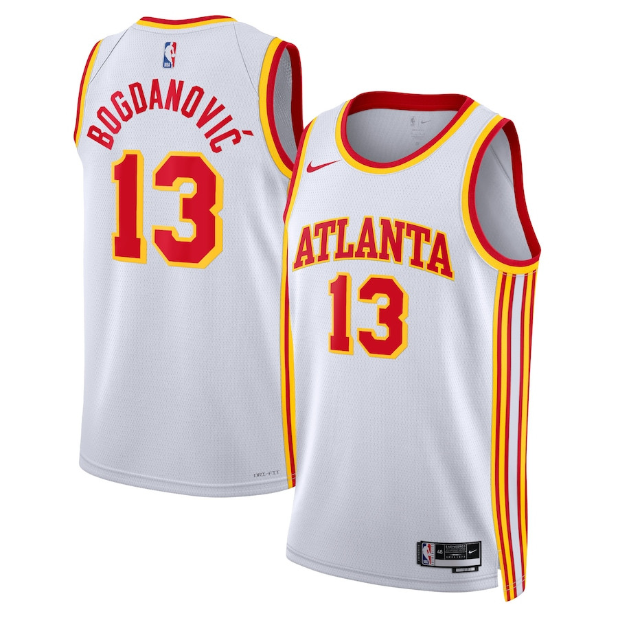 Bogdan Bogdanović 13 Atlanta Hawks Unisex Swingman Basketball Jersey - Association Edition - White - JS304 