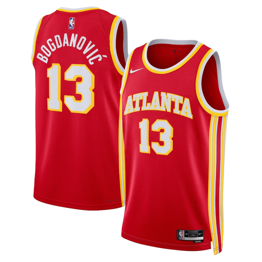 Bogdan Bogdanović 13 Atlanta Hawks Unisex Swingman Basketball Jersey - Icon Edition - Red - JS452 