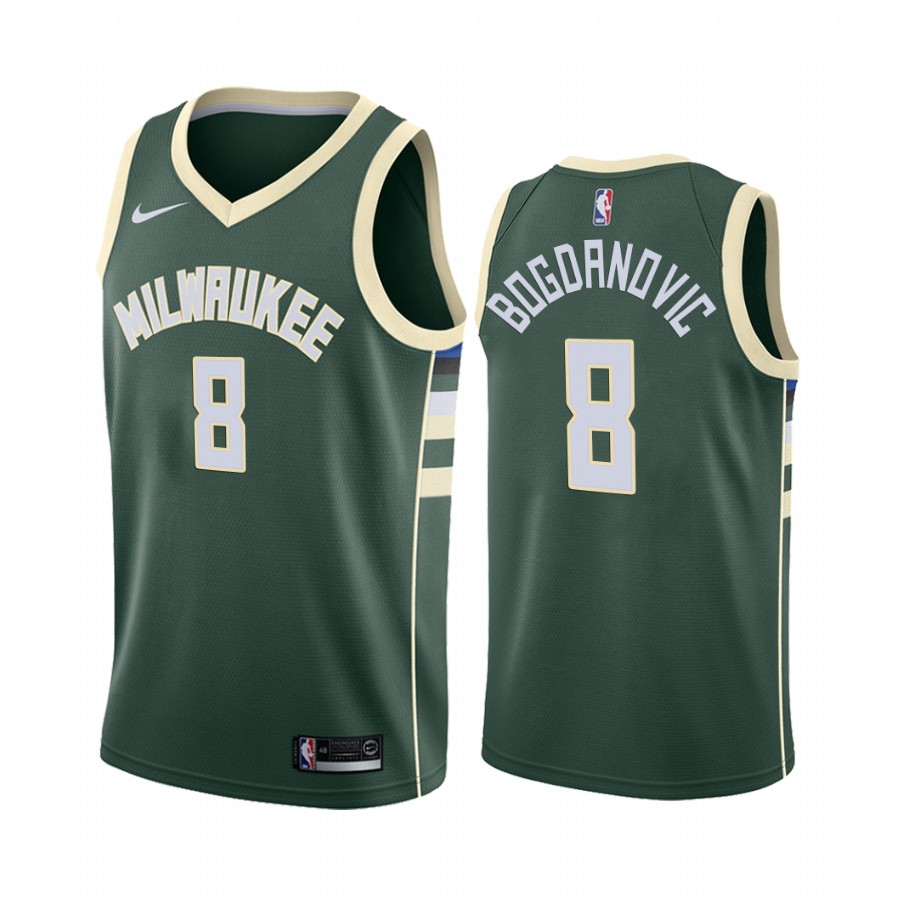 Bogdan Bogdanovic Milwaukee Bucks 2020-21 Green Icon Edition Basketball Jersey 2020 Trade
