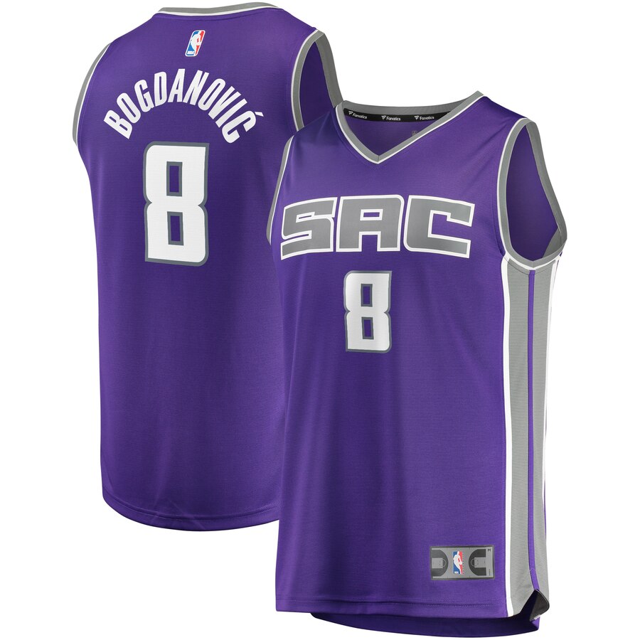 Bogdan Bogdanovic Sacramento Kings Fanatics Branded Fast Break Road Replica Player Basketball Jersey - Purple