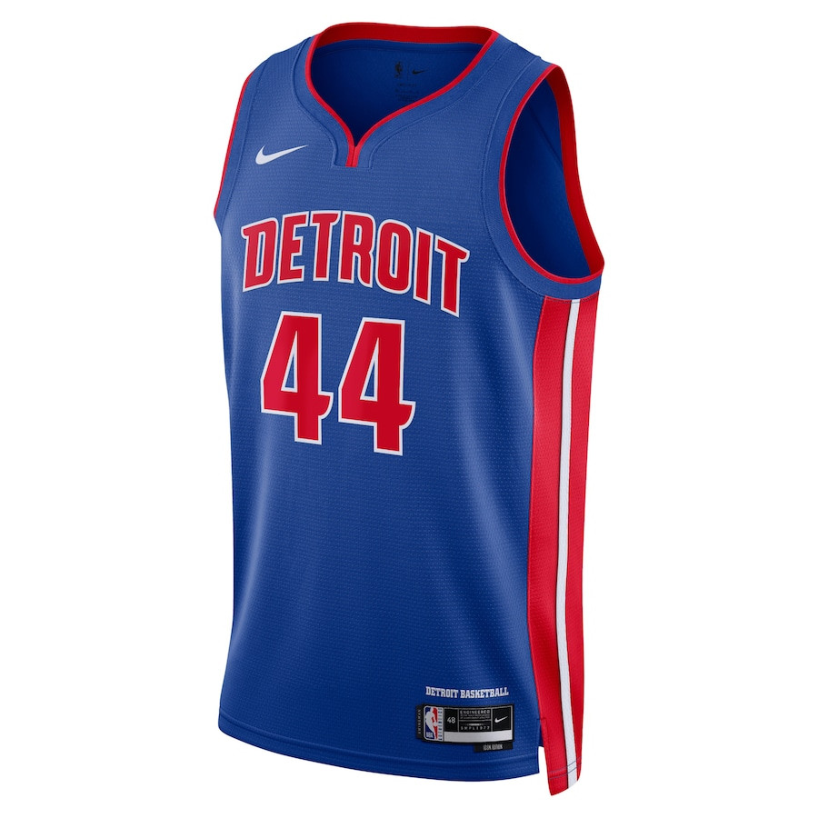 Alternative view of Bojan Bogdanović 44 Detroit Pistons Unisex Swingman Basketball Jersey - Icon Edition - Blue - JS243 