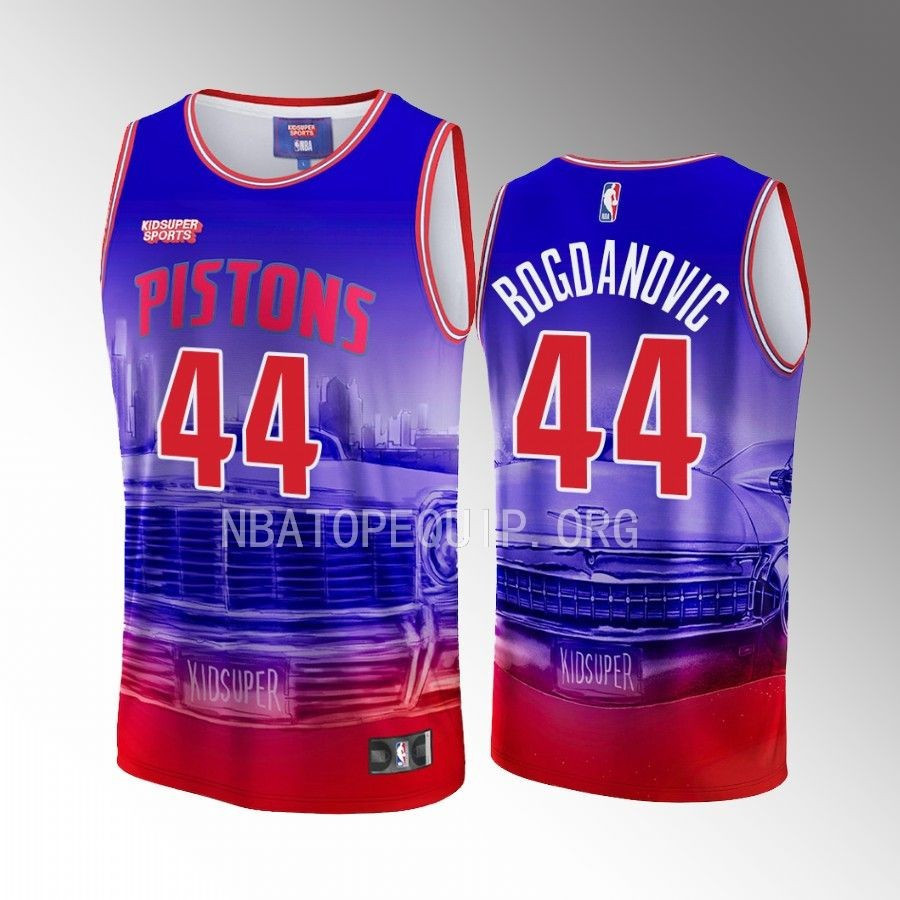 Bojan Bogdanovic 44 Detroit Pistons NBA & KidSuper Studios Unisex Hometown Basketball Jersey - JS533 