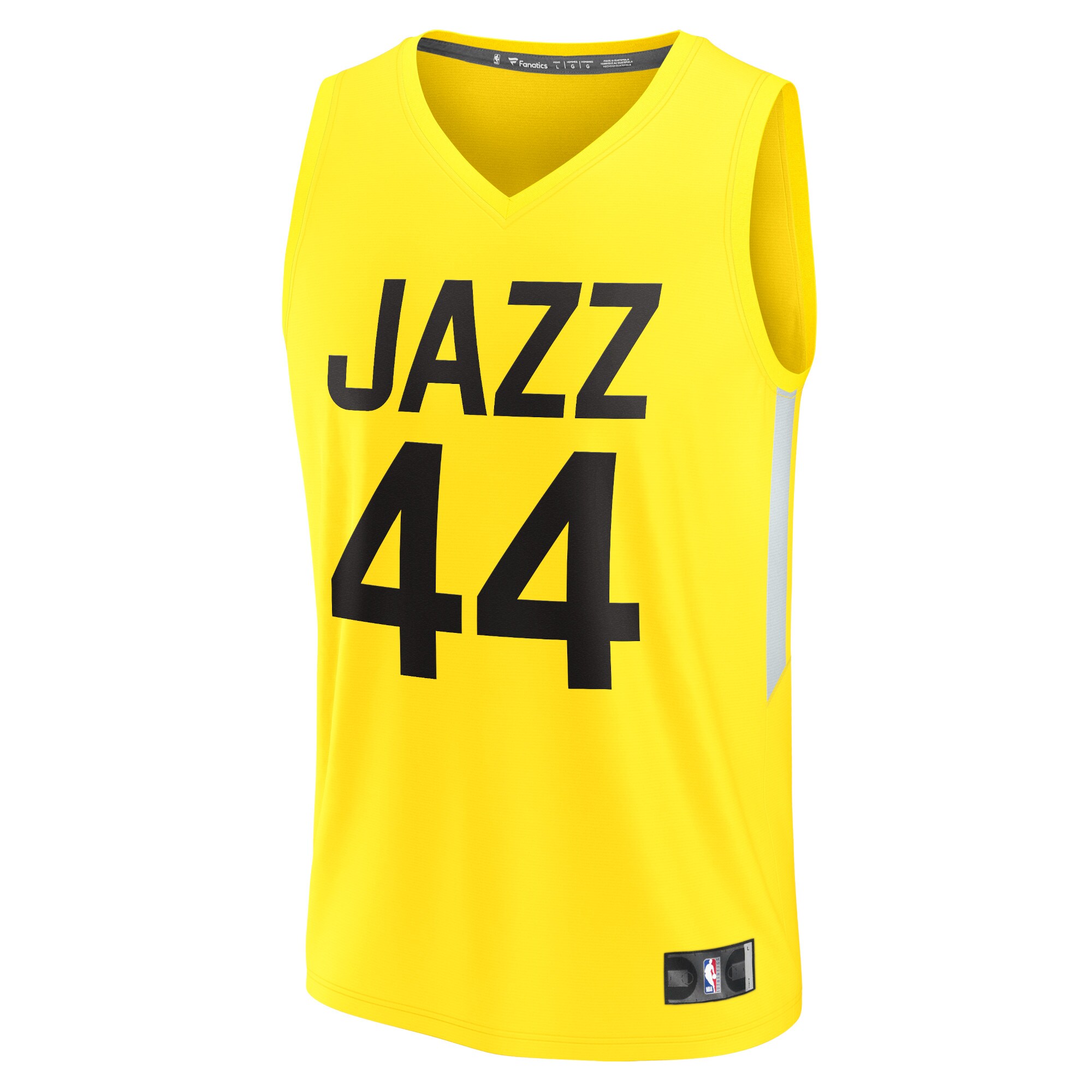 Alternative view of Bojan Bogdanovic Utah Jazz Fanatics Fast Break Replica Basketball Jersey - Icon Edition - Yellow
