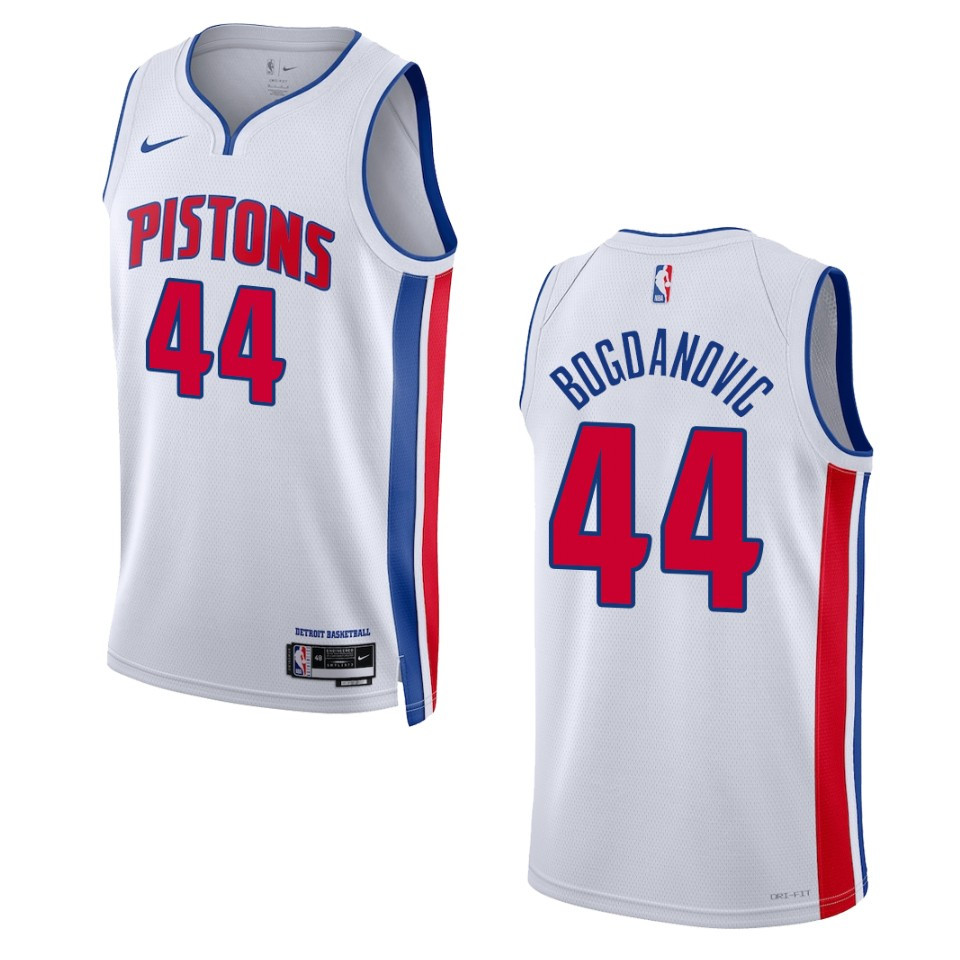 Bojan Bogdanovic White Association Edition 2022-23 Detroit Pistons Swingman Basketball Jersey