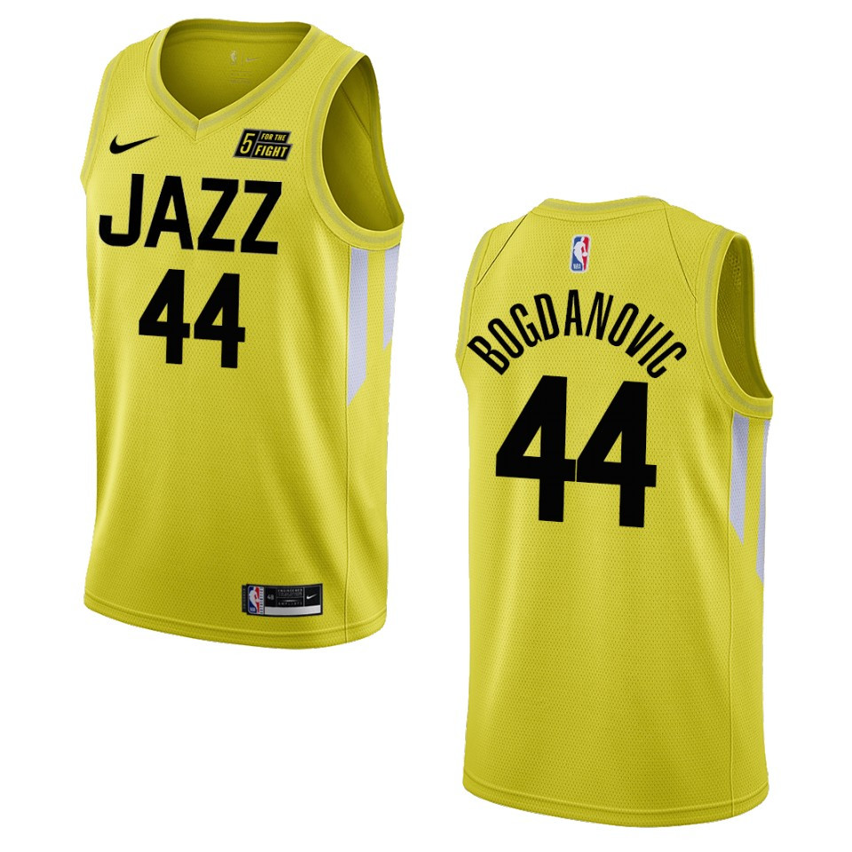 Bojan Bogdanovic Yellow Icon Edition 2022-23 Utah Jazz Swingman Basketball Jersey