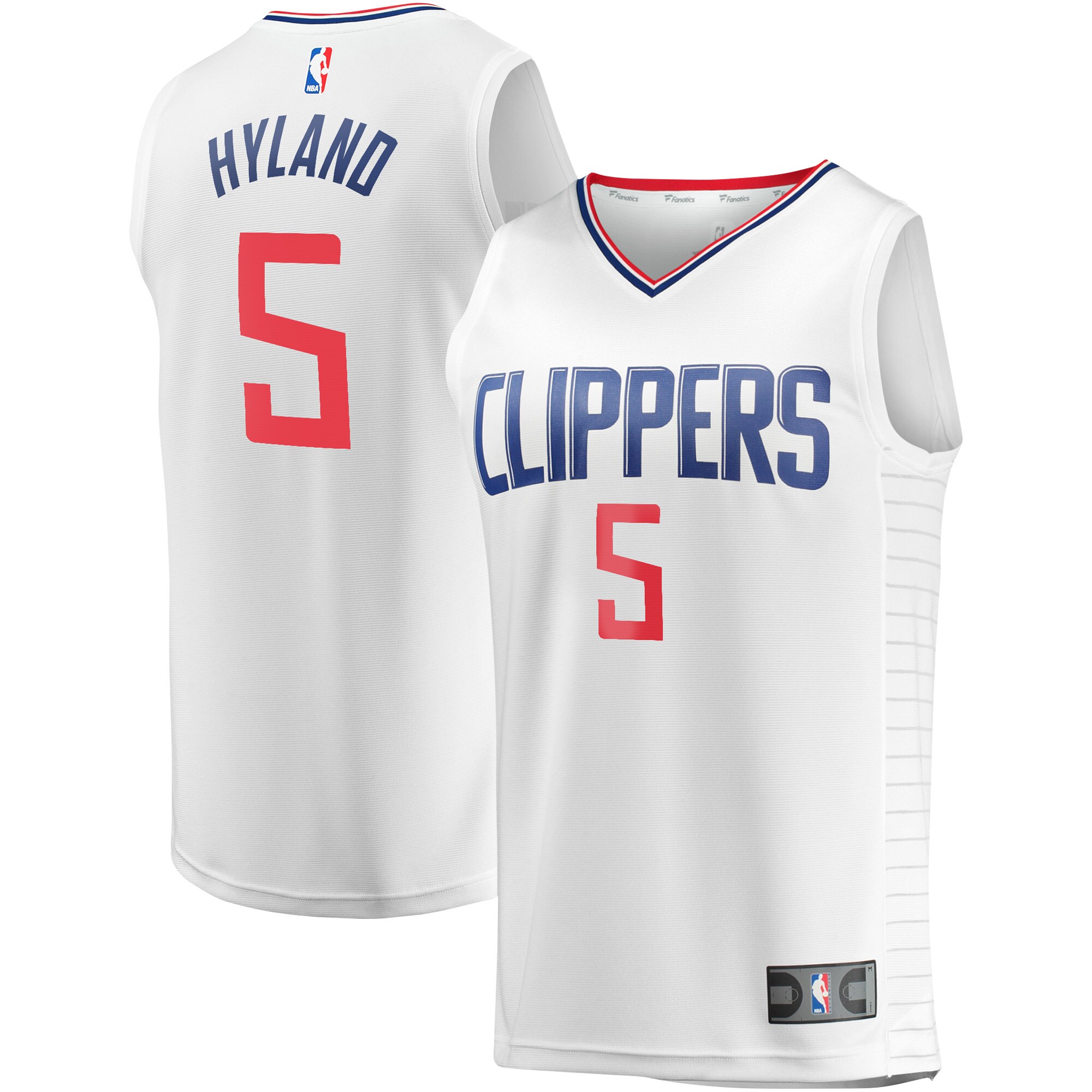 Bones Hyland La Clippers Fanatics Fast Break Player Jersey - Association Edition - White