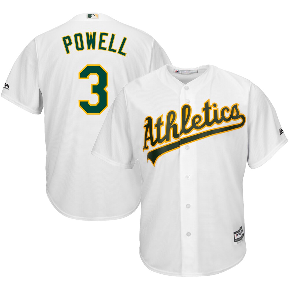 Boog Powell Oakland Athletics Majestic Home Cool Base Player Baseball Jersey - White