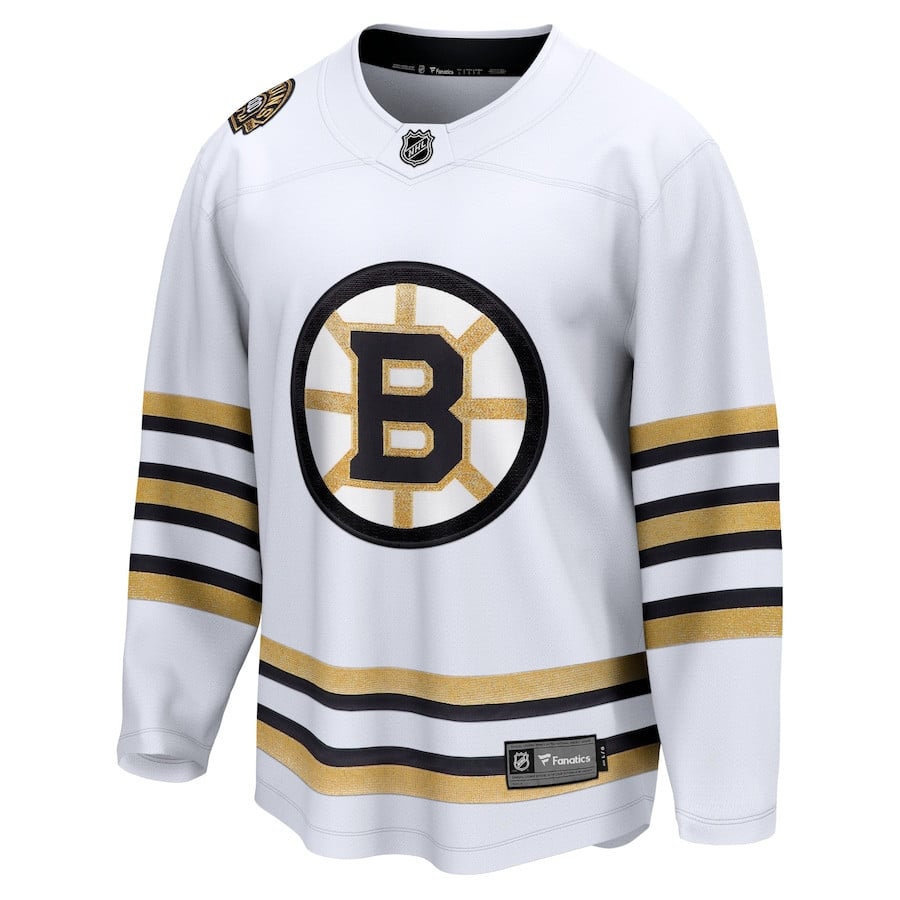 Alternative view of Boston Bruins 100th Anniversary Premier Breakaway Hockey Jersey - Men, White - JS612 