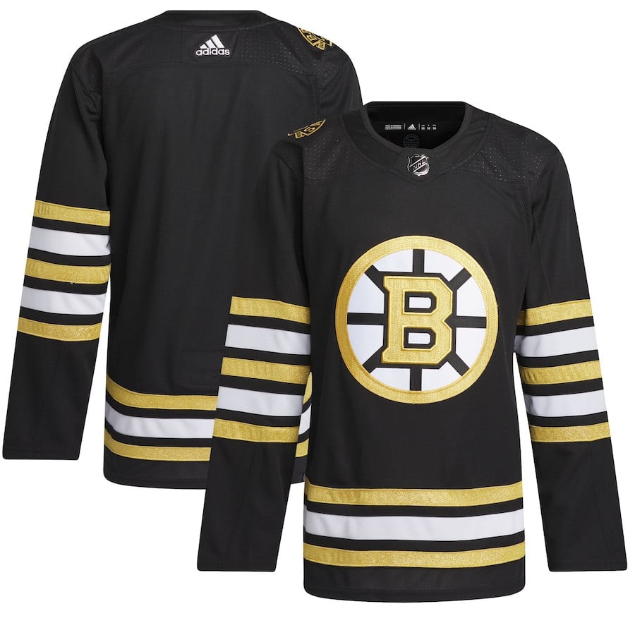 Boston Bruins 100th Anniversary Primegreen Men Jersey - Black - JS867 