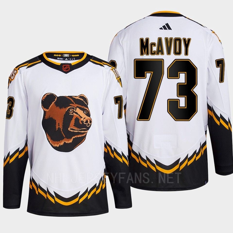 Boston Bruins 2022 Reverse Retro 2.0 Charlie McAvoy 73 White Primegreen Hockey Jersey Men's - JS577 